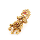 Floral Leaf Temple Necklace with Earring