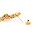 Floral Leaf Temple Necklace with Earring