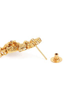 Floral Leaf Temple Necklace with Earring