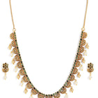 Graceful Temple Style Pearl Necklace Set