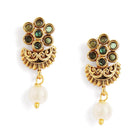 Graceful Temple Style Pearl Necklace Set