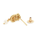 Graceful Temple Style Pearl Necklace Set