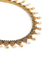 Graceful Temple Style Pearl Necklace Set