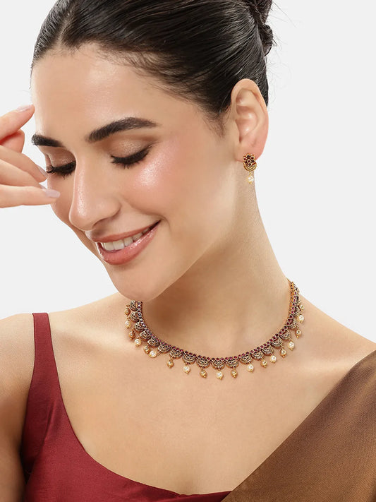 Classic Pearl Drop Necklace Set