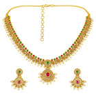 Heritage Ruby Accents Bridal Necklace Set