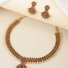 Heritage Ruby Accents Bridal Necklace Set
