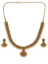 Heritage Ruby Accents Bridal Necklace Set