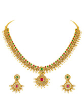 Heritage Ruby Accents Bridal Necklace Set