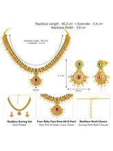 Heritage Ruby Accents Bridal Necklace Set