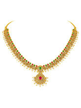 Heritage Ruby Accents Bridal Necklace Set