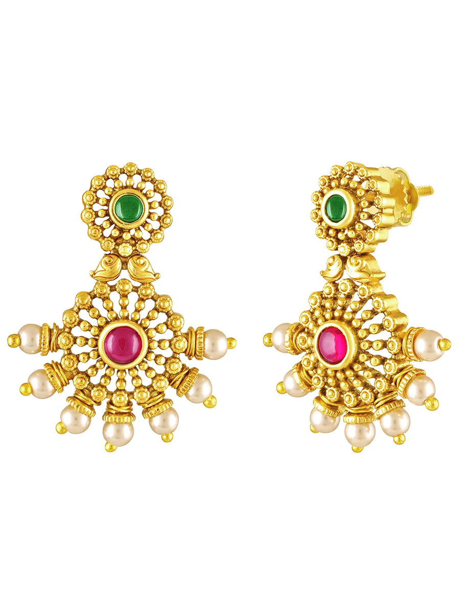 Heritage Ruby Accents Bridal Necklace Set