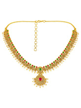 Heritage Ruby Accents Bridal Necklace Set