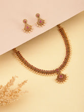 Heritage Ruby Accents Bridal Necklace Set