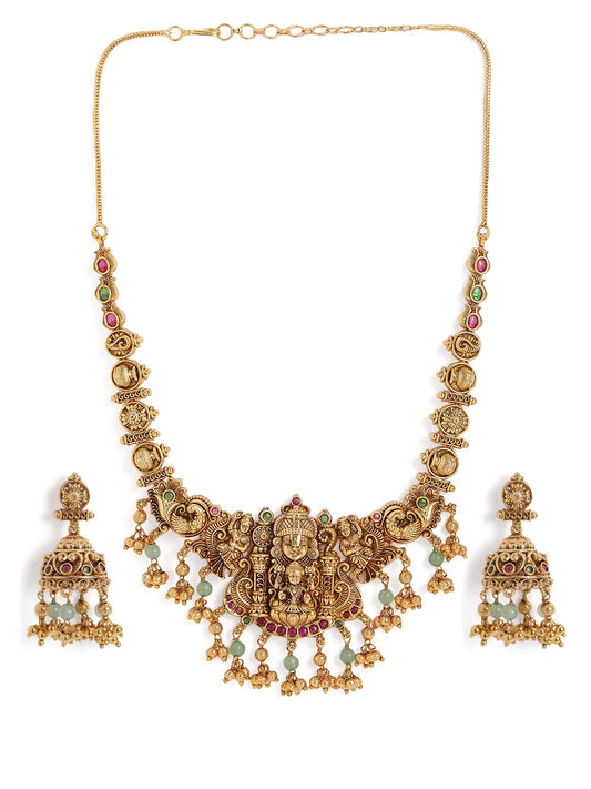 Goddess Lakshmi Temple Jewelry Set