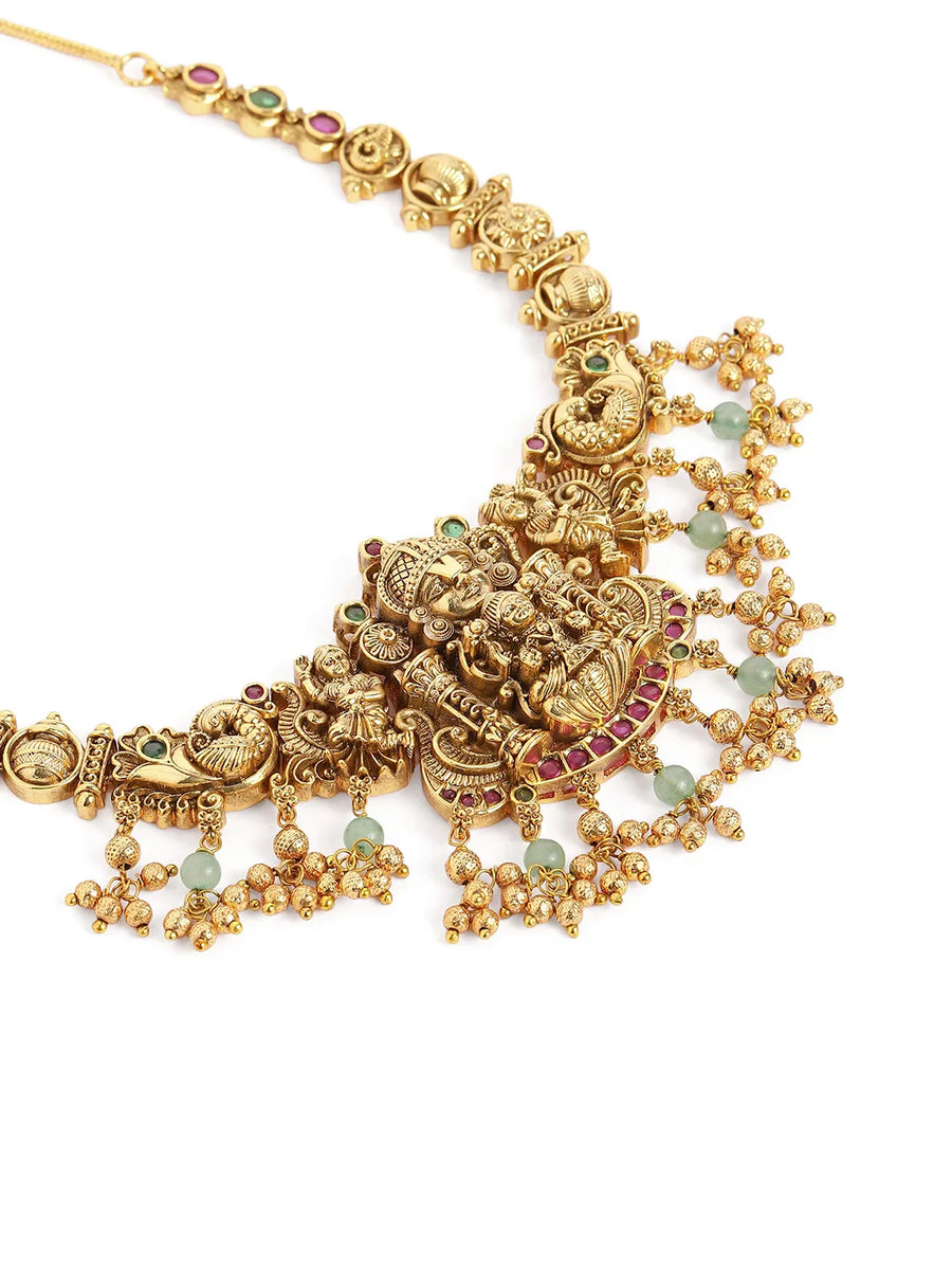 Goddess Lakshmi Temple Jewelry Set