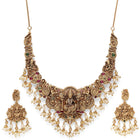 Temple Style Goddness Motif Necklace Set