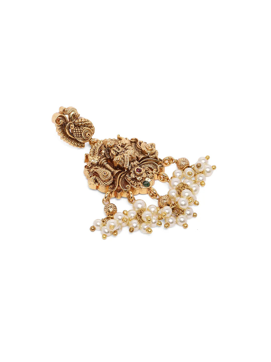 Temple Style Goddness Motif Necklace Set