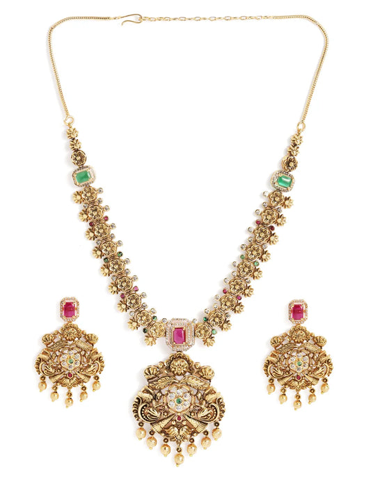 Heritage Temple Long Necklace Set