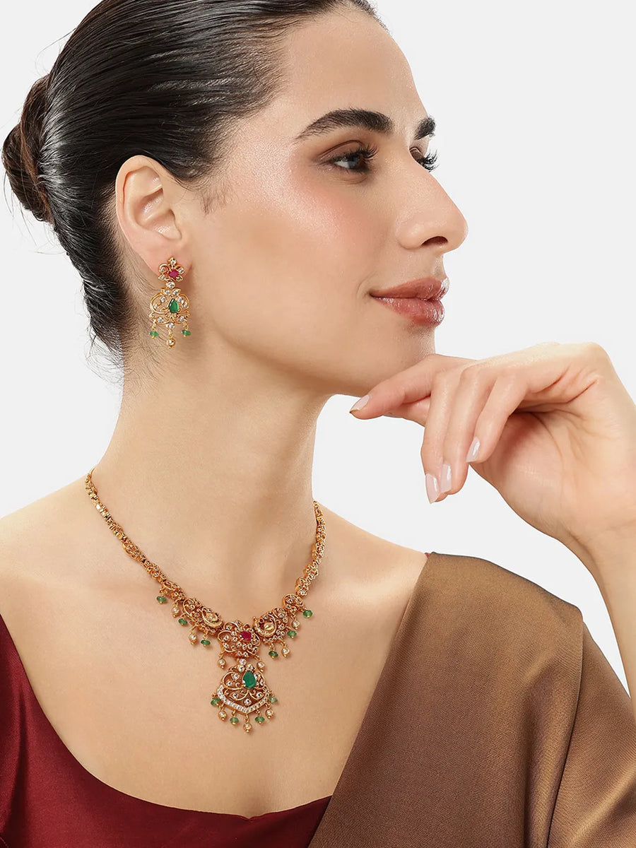 Traditional Filigree Design Necklace Set