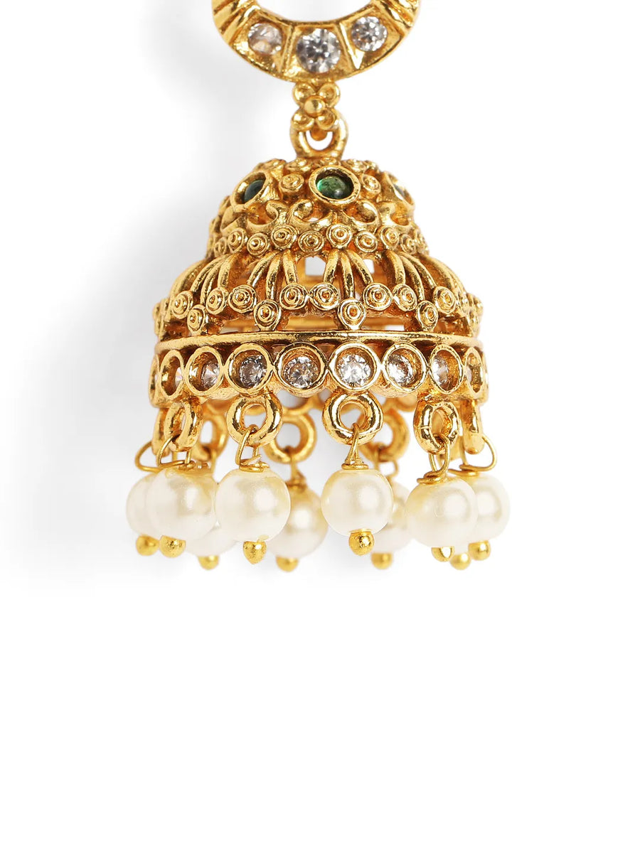 Emerald Glow Faux Kundan Necklace Set