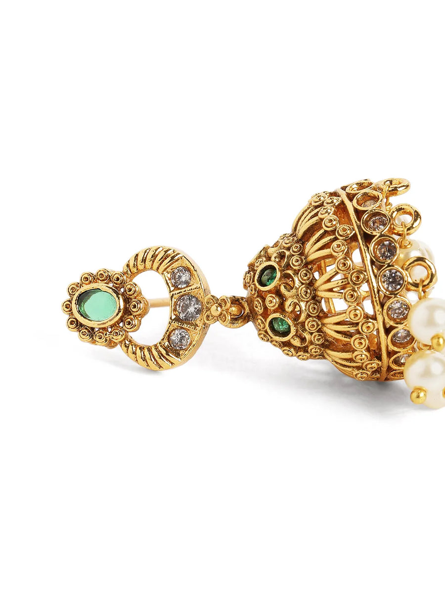 Emerald Glow Faux Kundan Necklace Set