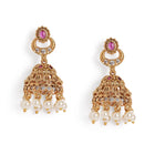 Exquisite Faux Ruby Jhumka Necklace Set