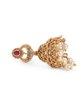 Exquisite Faux Ruby Jhumka Necklace Set