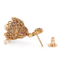 Exquisite Faux Ruby Jhumka Necklace Set
