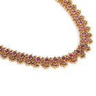 Exquisite Faux Ruby Jhumka Necklace Set
