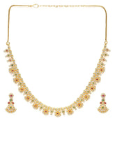 Chic Floral Motif Necklace Set