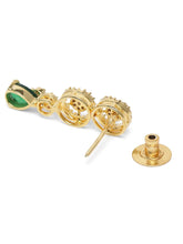 Elegant Emerald Drop CZ Necklace Set