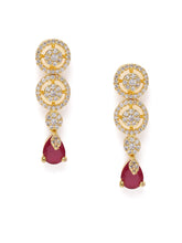 Elegant Emerald Drop CZ Necklace Set