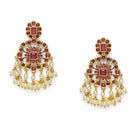 Faux Ruby and Pearl Royalty Necklace Set