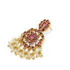 Faux Ruby and Pearl Royalty Necklace Set
