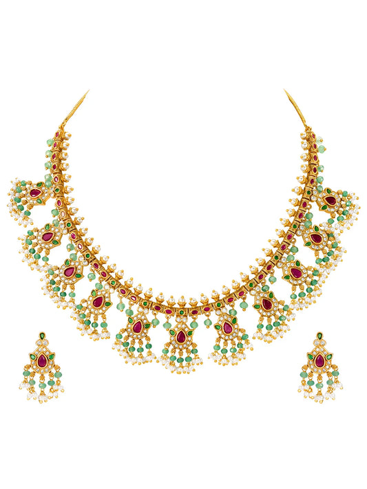 Modern Royal Guttapusalu South Indian Necklace Set