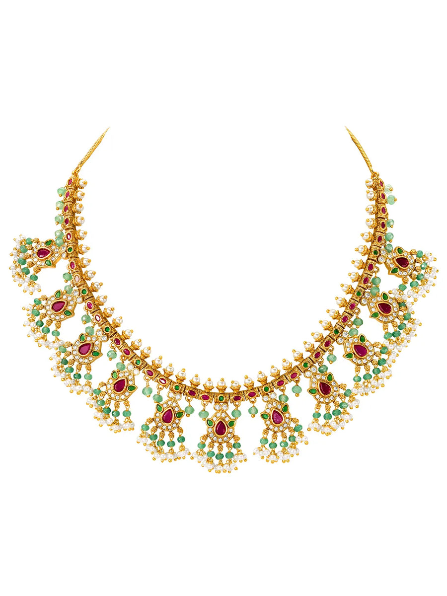 Modern Royal Guttapusalu South Indian Necklace Set