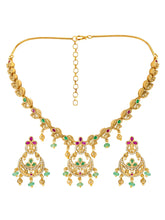 Heritage Temple Style Motif Gold Necklace Set