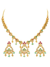 Heritage Temple Style Motif Gold Necklace Set