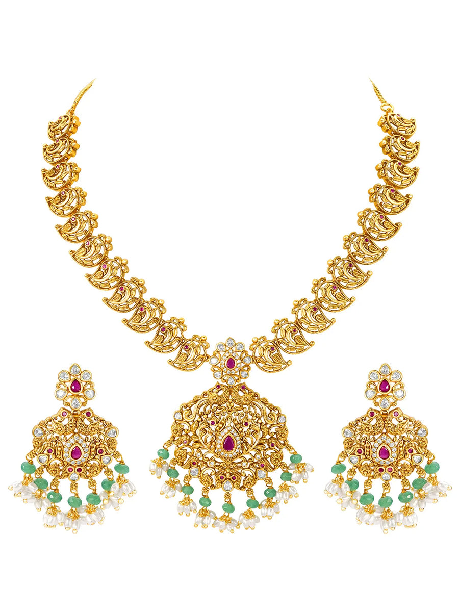 Heritage Kari Motif Gold Royal Temple Set