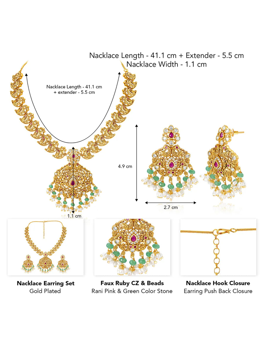 Heritage Kari Motif Gold Royal Temple Set