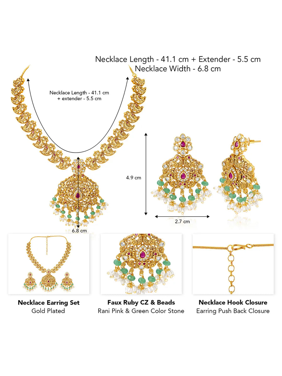 Heritage Kari Motif Gold Royal Temple Set