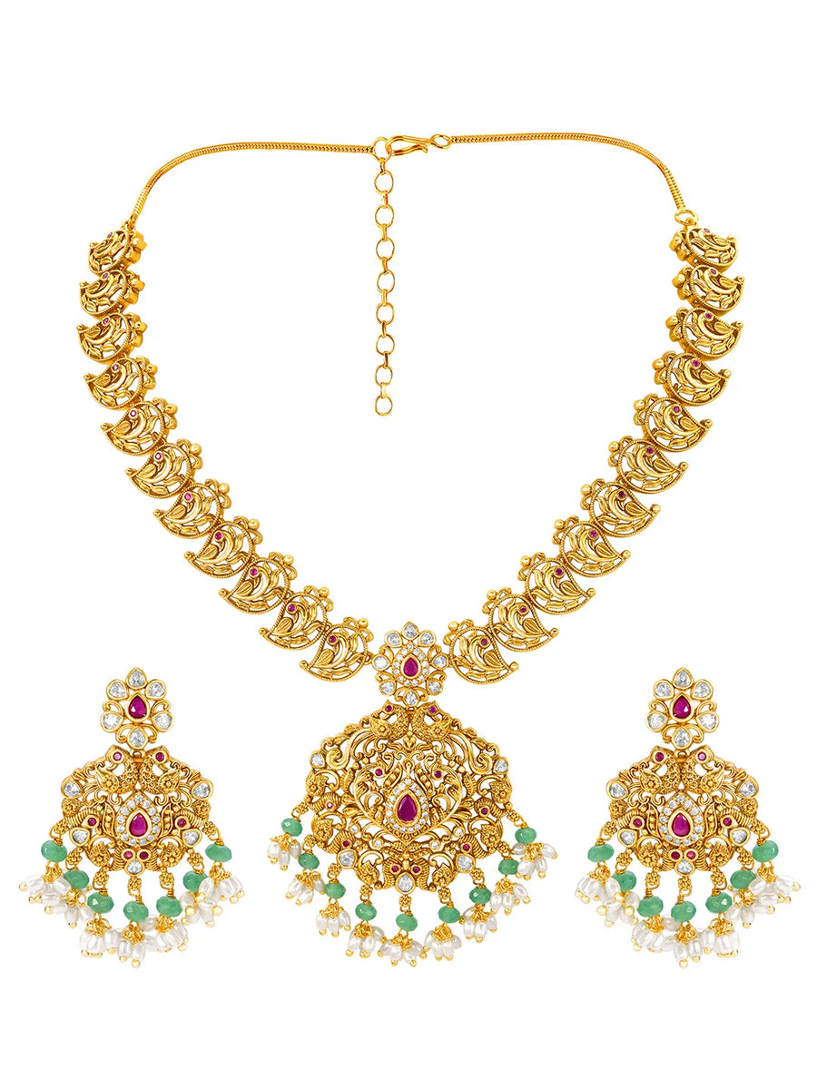 Heritage Kari Motif Gold Royal Temple Set
