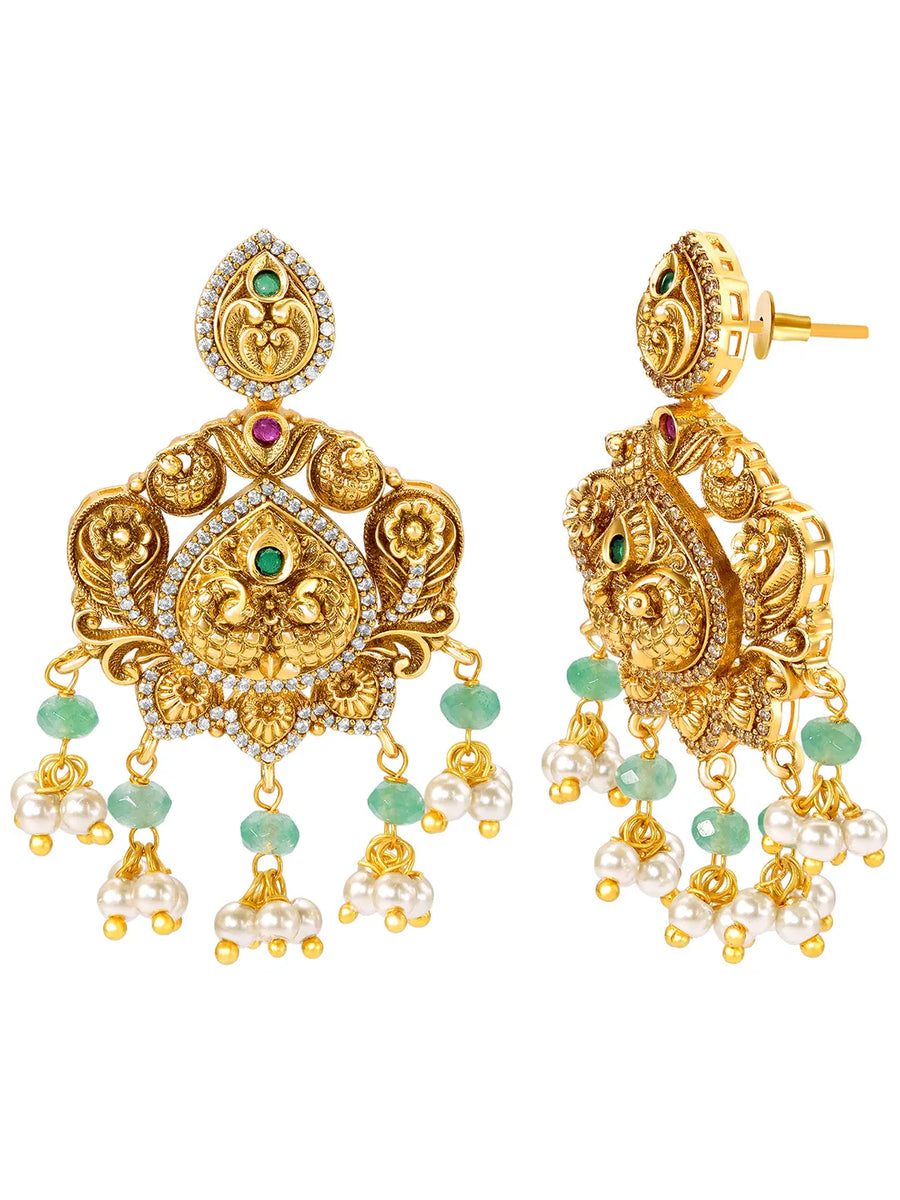 Royal South Indian Style Antique Necklace Set