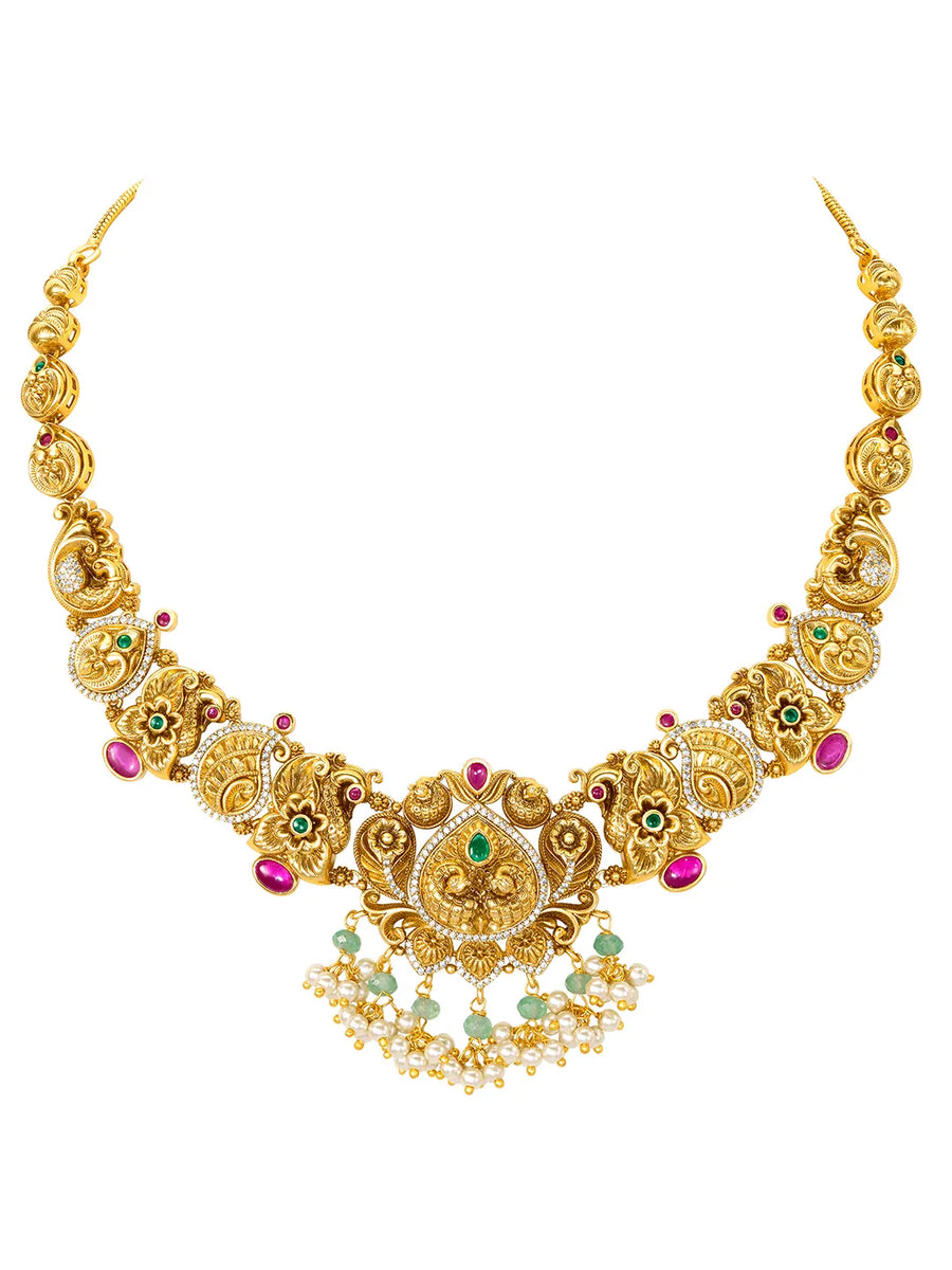 Royal South Indian Style Antique Necklace Set