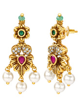 Heirloom Temple Pearl Drop Necklace Set