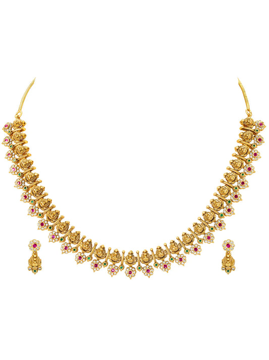 Sacred Lakshmi Temple Necklace Set