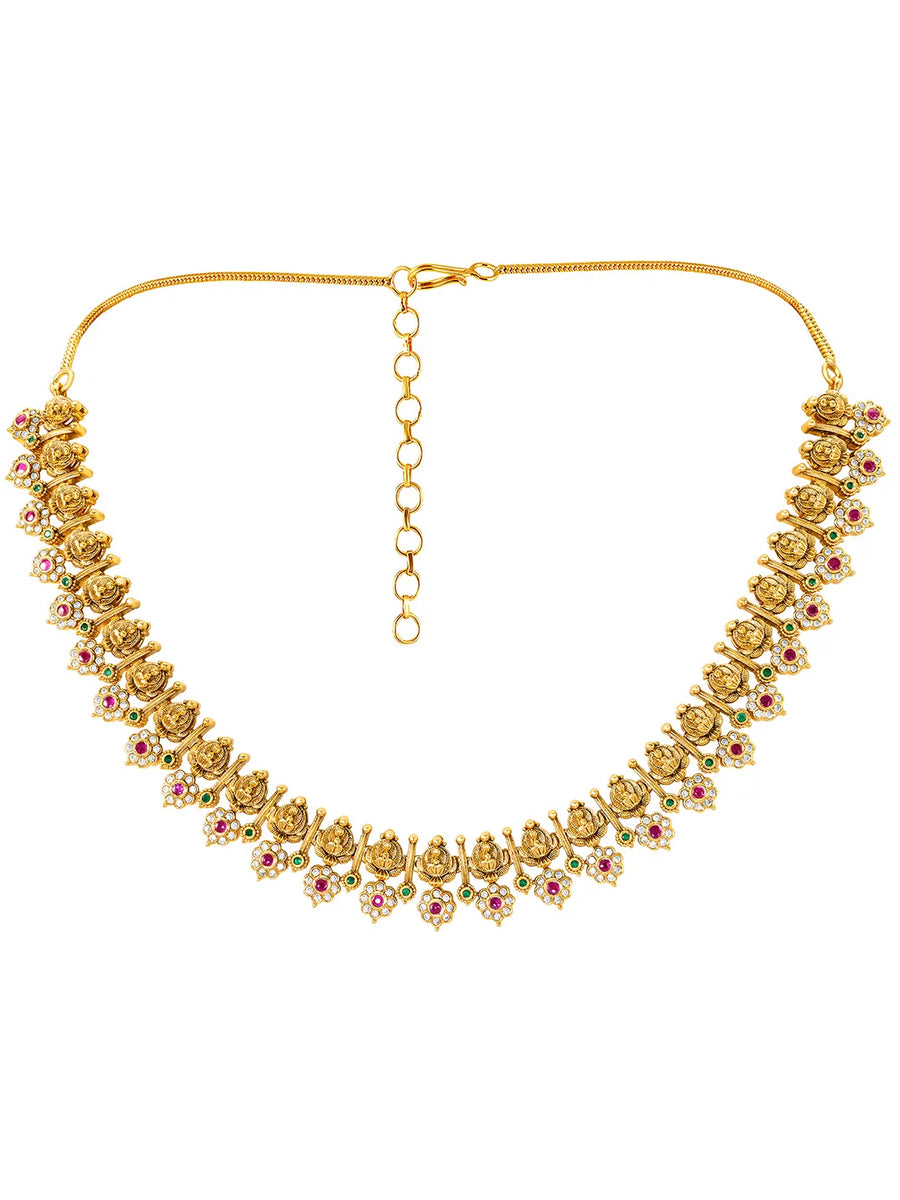 Sacred Lakshmi Temple Necklace Set