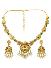 Lakshmi And Kari Motif Temple Necklace Set