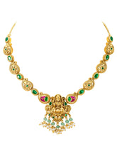 Lakshmi And Kari Motif Temple Necklace Set
