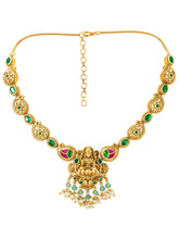Lakshmi And Kari Motif Temple Necklace Set